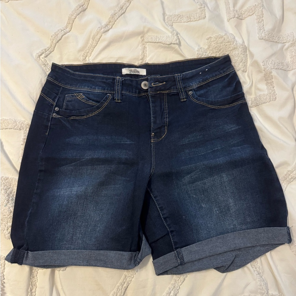 Royalty For Me Dark Blue Jean Shorts